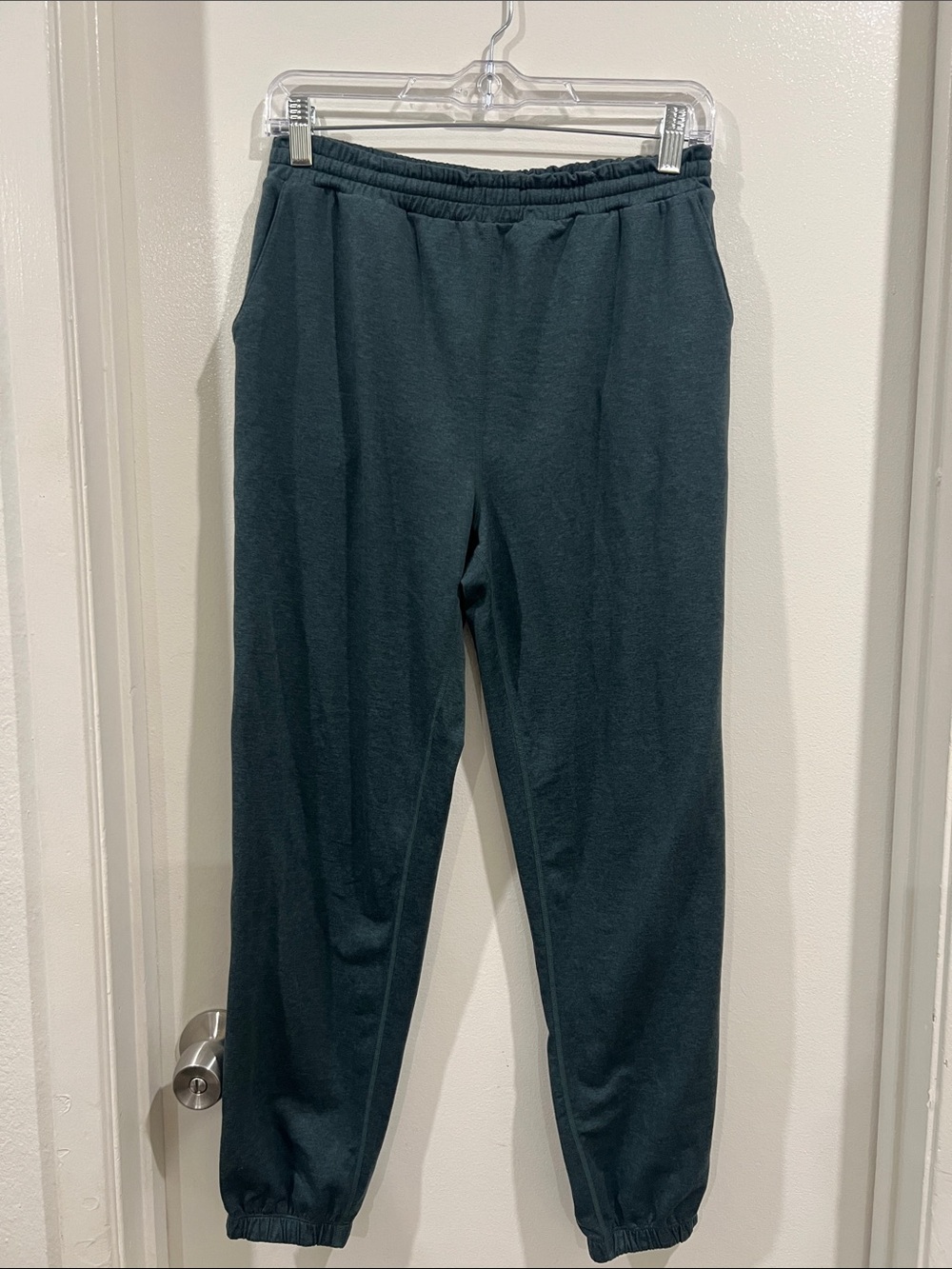 Vuori Boyfriend Jogger Stone Heather Dark Teal Elastic-Waist Pants Size S